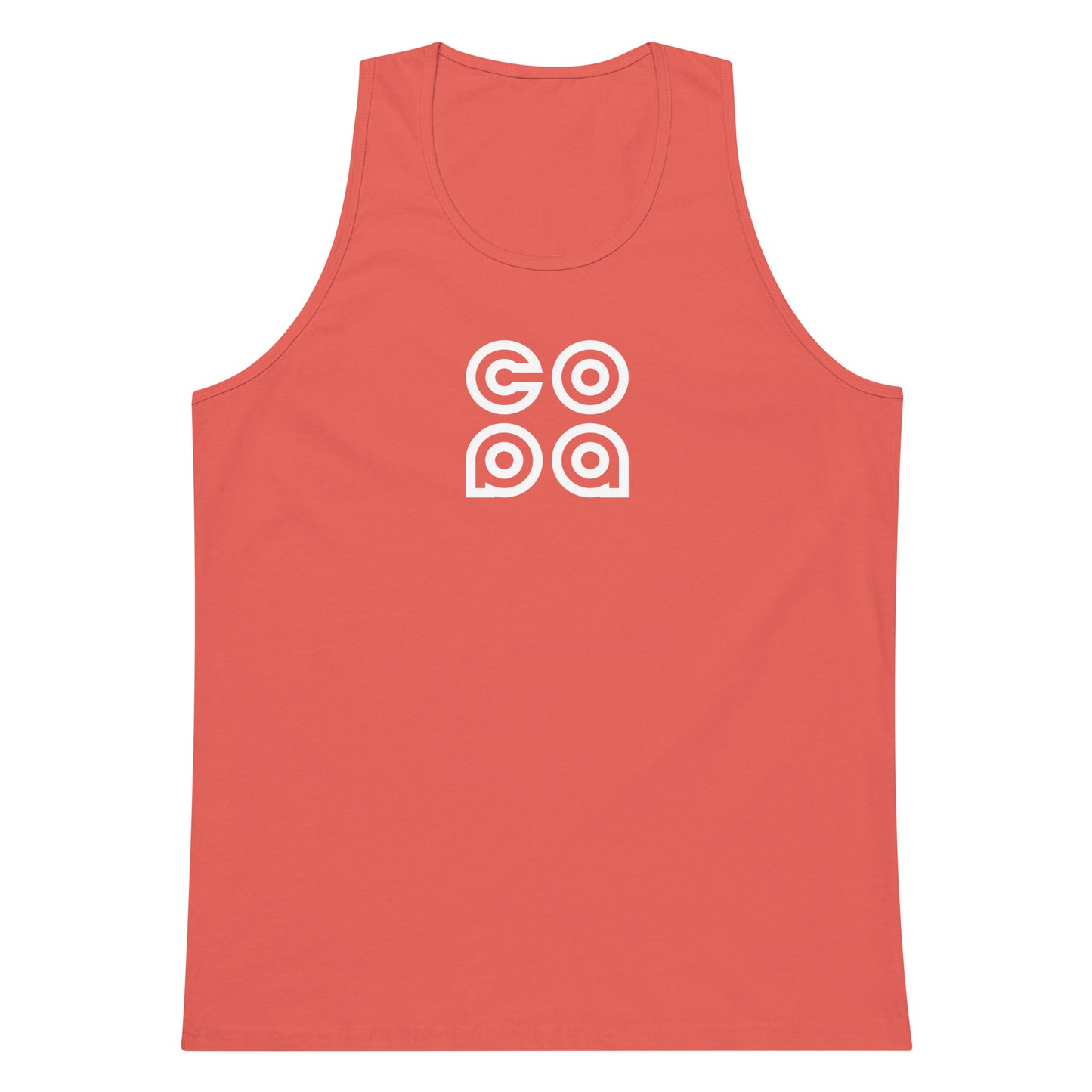 Performance Beach Work Out Logo Muscle Shirt Copa Beach Tennis - Coral