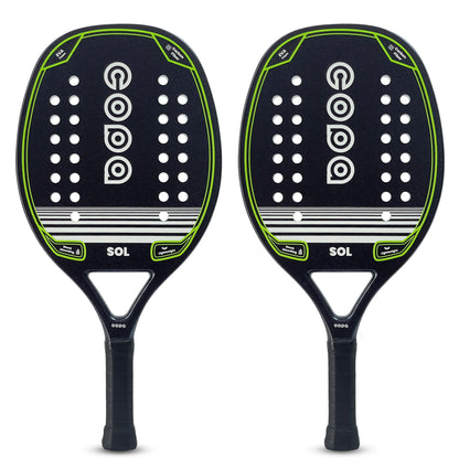 2 Pack Sol Carbon and Fiberglass Beach Tennis Racket