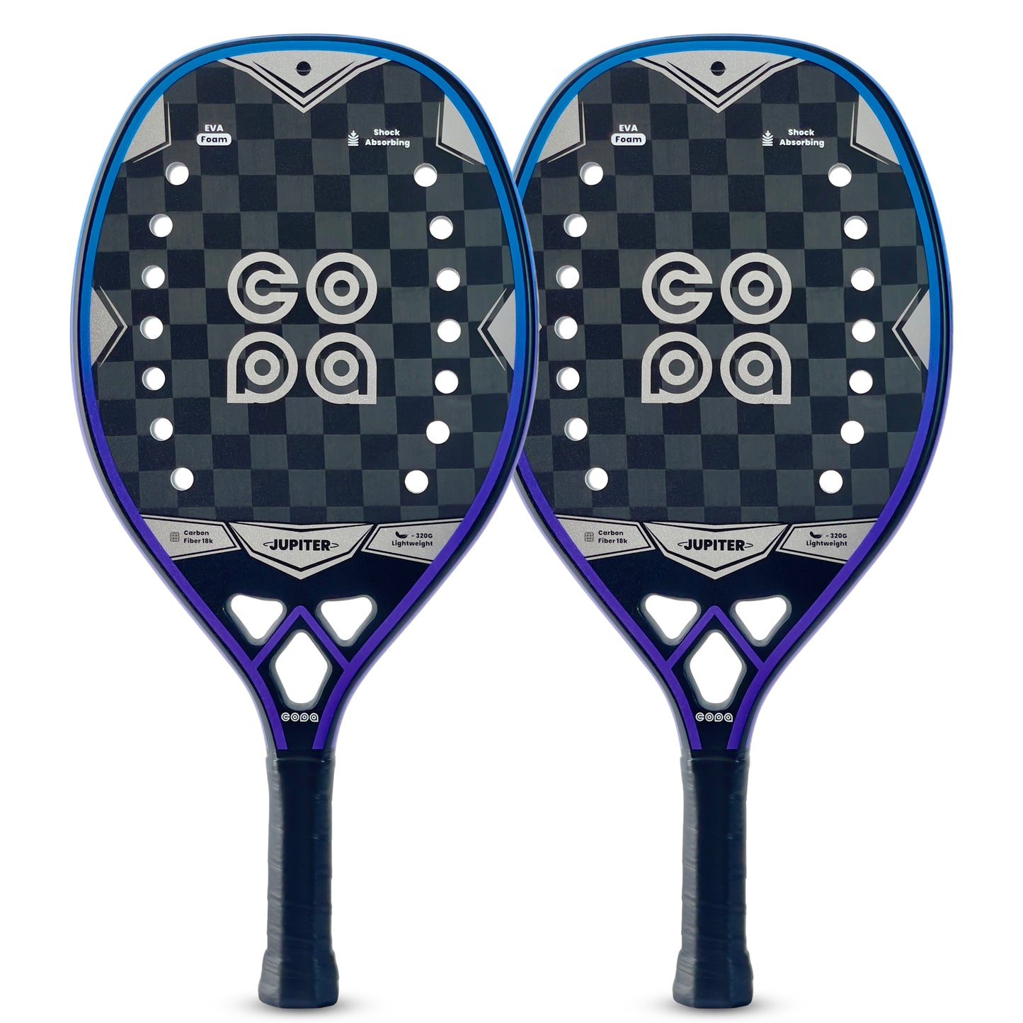 2 Pack Jupiter 18K Carbon Fiber Beach Tennis Racket