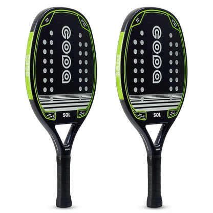 2 Pack Sol Carbon and Fiberglass Beach Tennis Racket