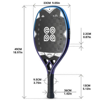 2 Pack Jupiter 18K Carbon Fiber Beach Tennis Racket