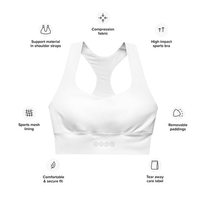 Ace Performance Sports Bra Copa Beach Tennis - White