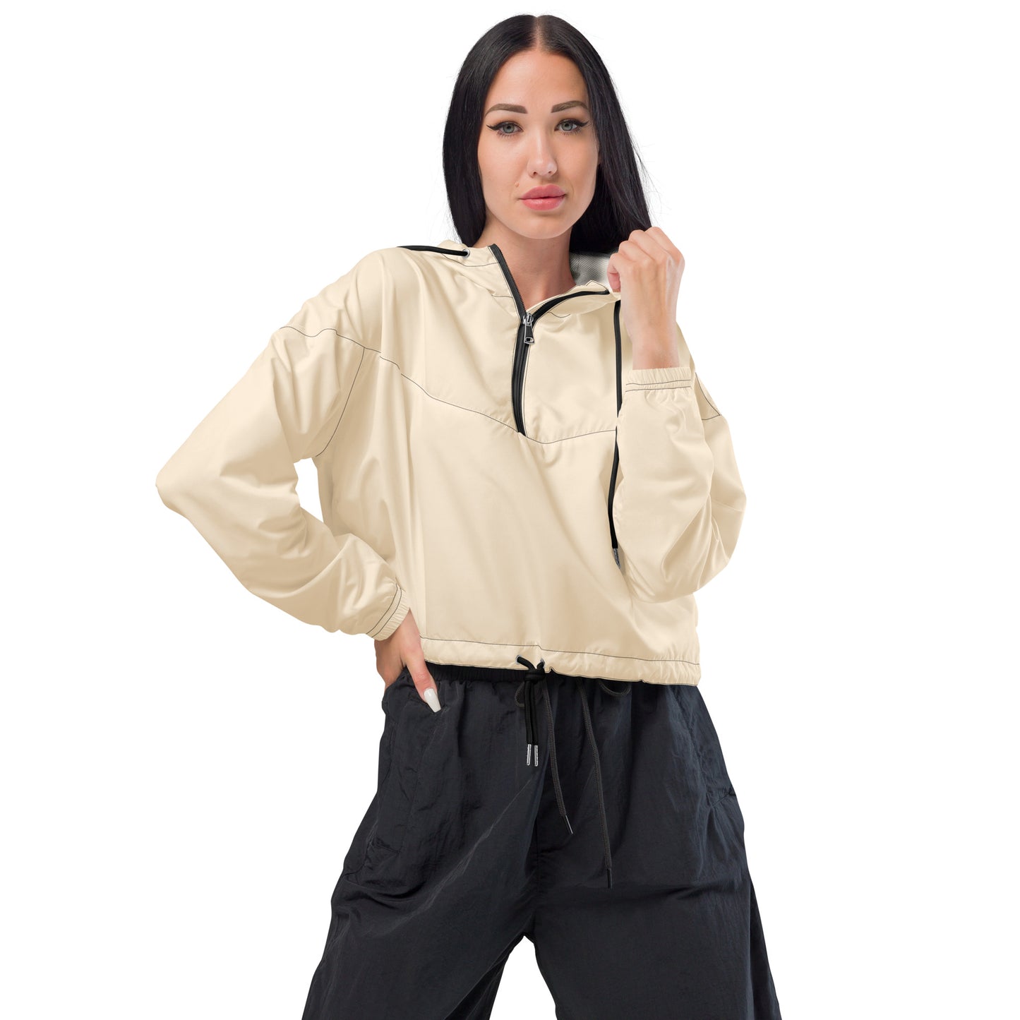 From Behind Women’s Cropped Windbreaker Copa Beach Tennis - Papaya Whip