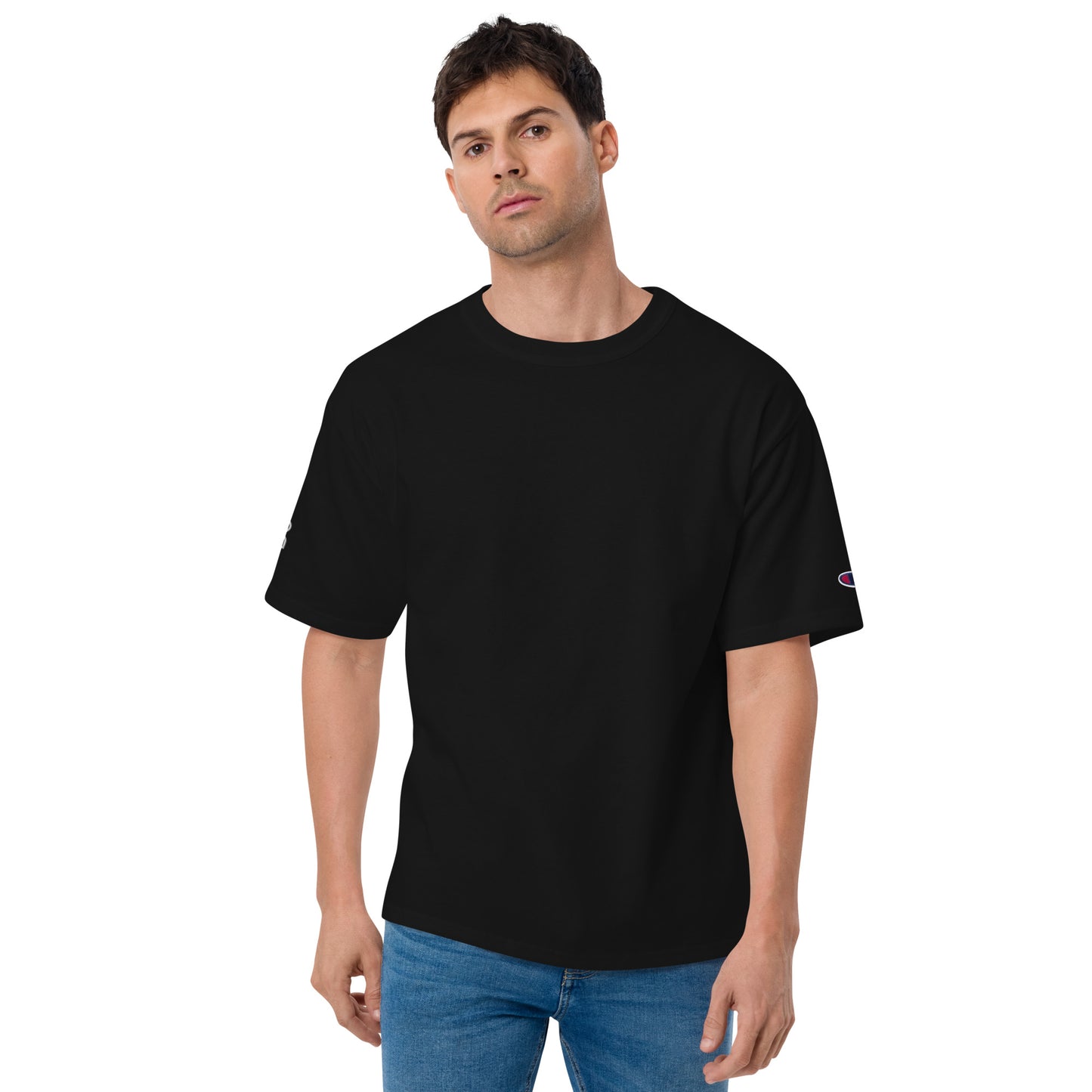 Champion x Copa Beach Tennis Collab Cotton Oversize T-Shirt - Black