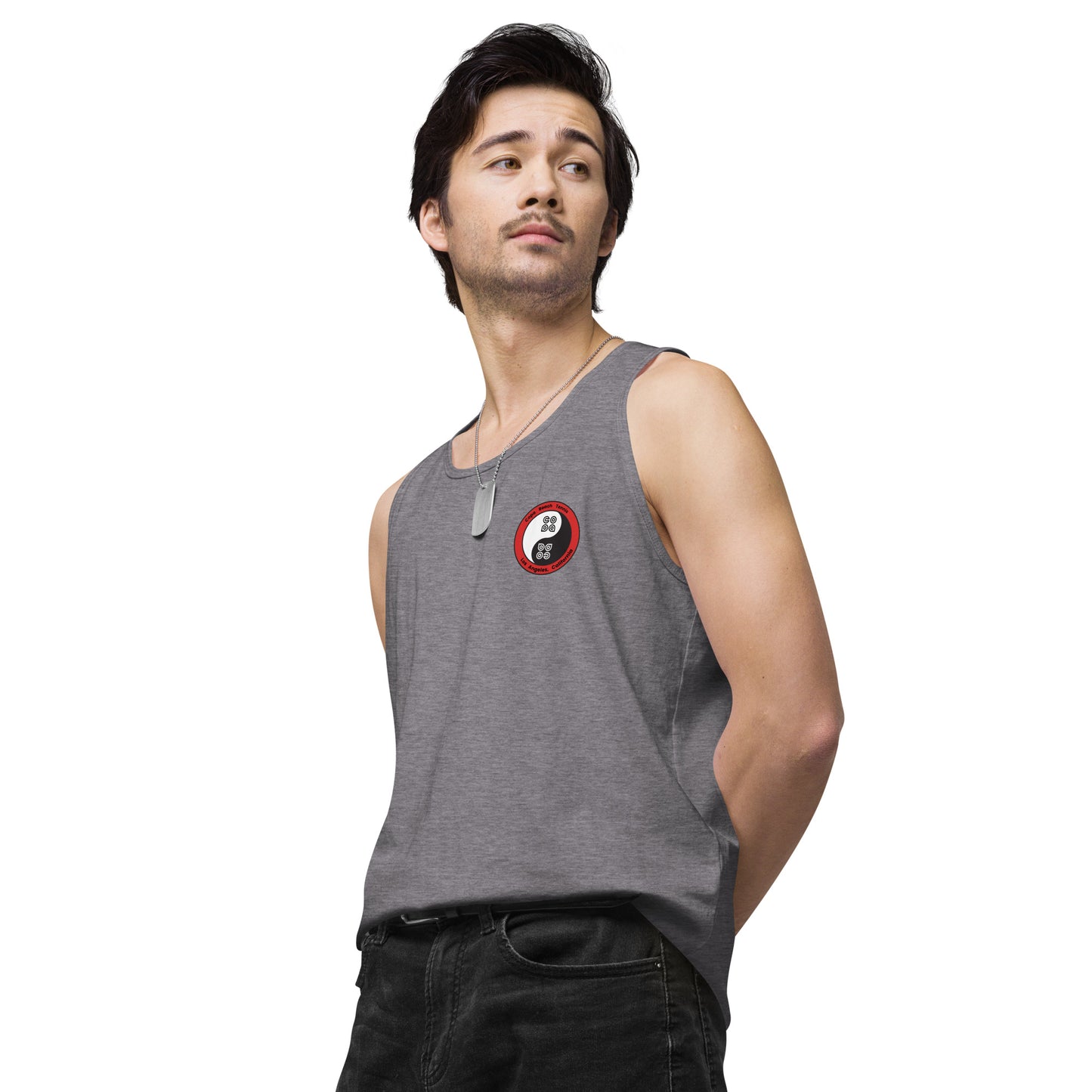 Yin Yang Performance Beach Work Out Muscle Shirt Copa Beach Tennis - Heather Gray