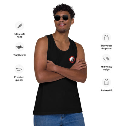 Yin Yang Performance Beach Work Out Muscle Shirt Copa Beach Tennis - Black