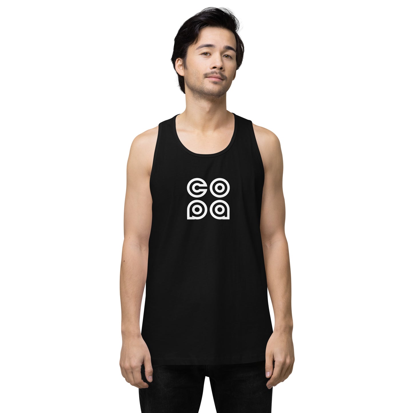 Performance Beach Work Out Box Logo Muscle Shirt Copa Beach Tennis - Black