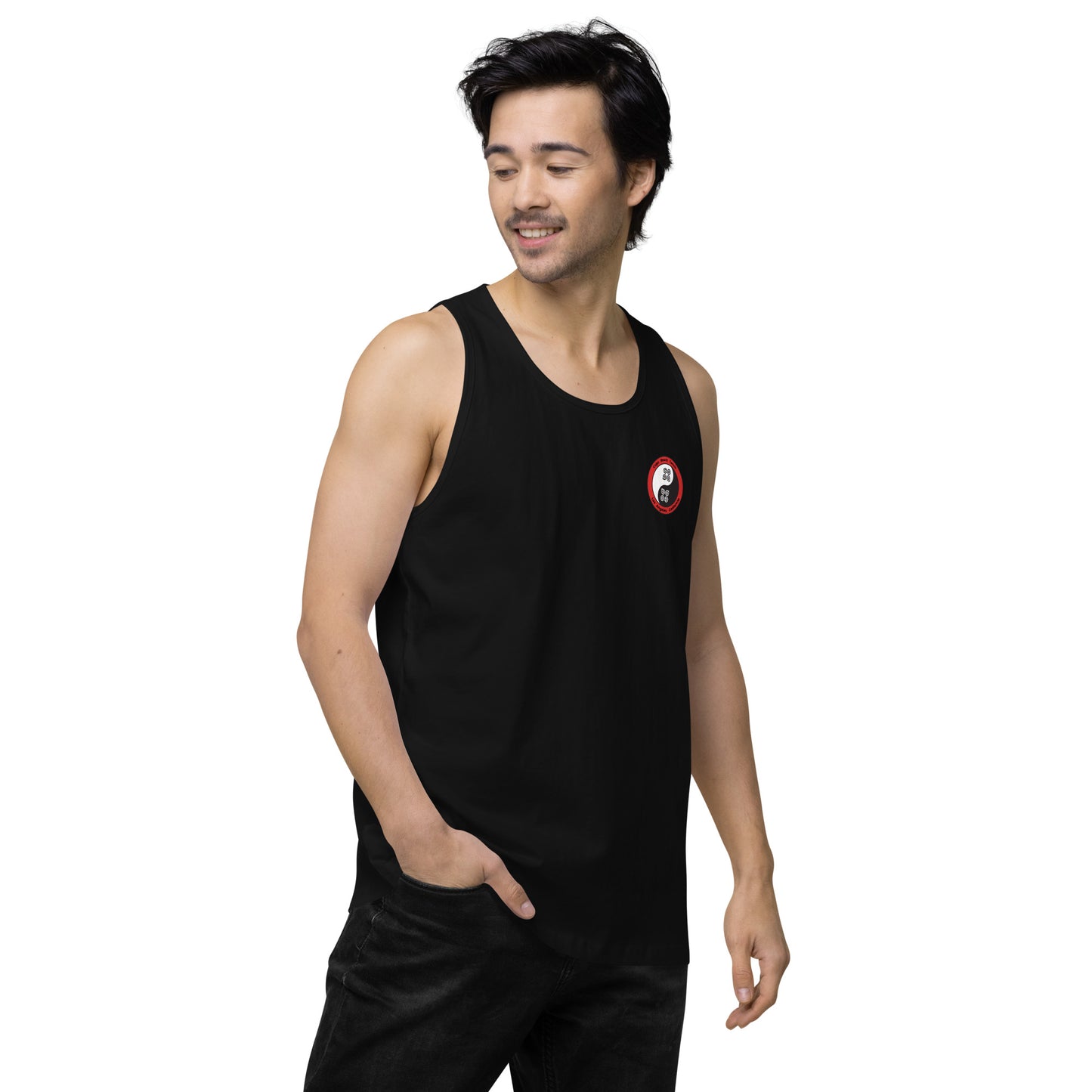 Yin Yang Performance Beach Work Out Muscle Shirt Copa Beach Tennis - Black