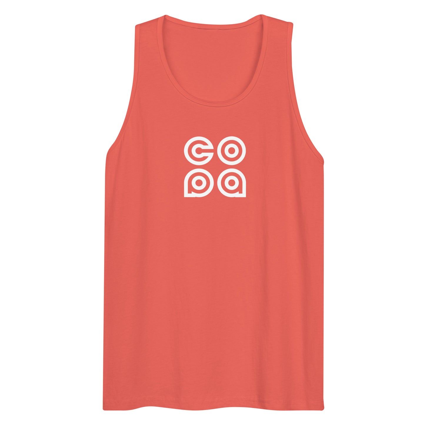 Performance Beach Work Out Logo Muscle Shirt Copa Beach Tennis - Coral