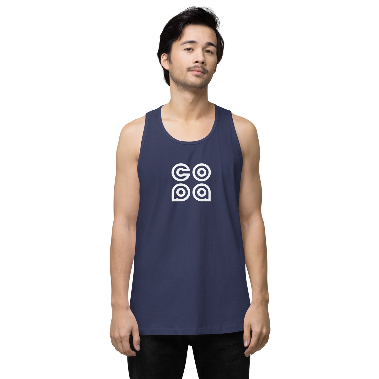 Performance Beach Work Out Logo Muscle Shirt Copa Beach Tennis - Harbor Blue