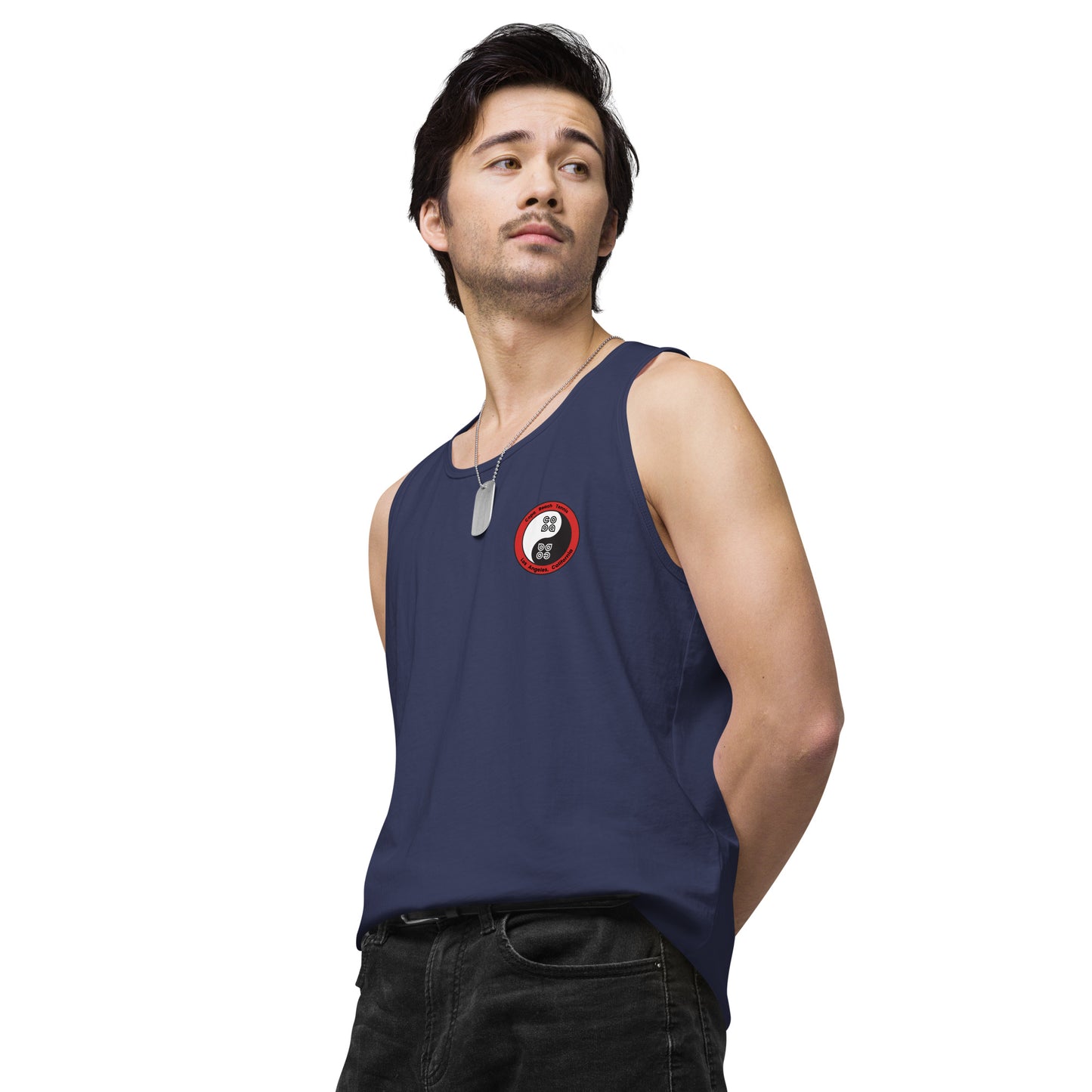 Yin Yang Performance Beach Work Out Muscle Shirt Copa Beach Tennis - Harbor Blue