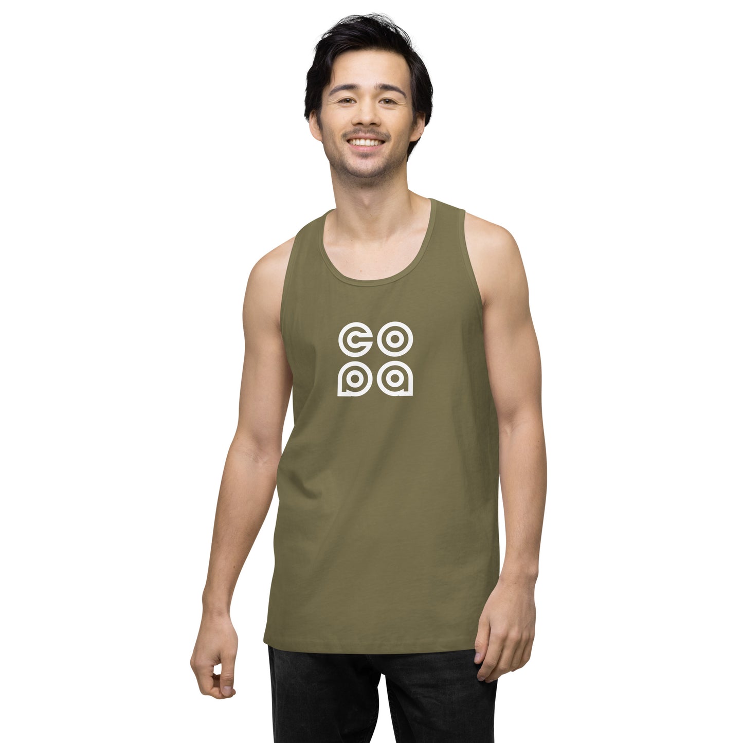 Performance Beach Work Out Logo Muscle Shirt Copa Beach Tennis - Olive