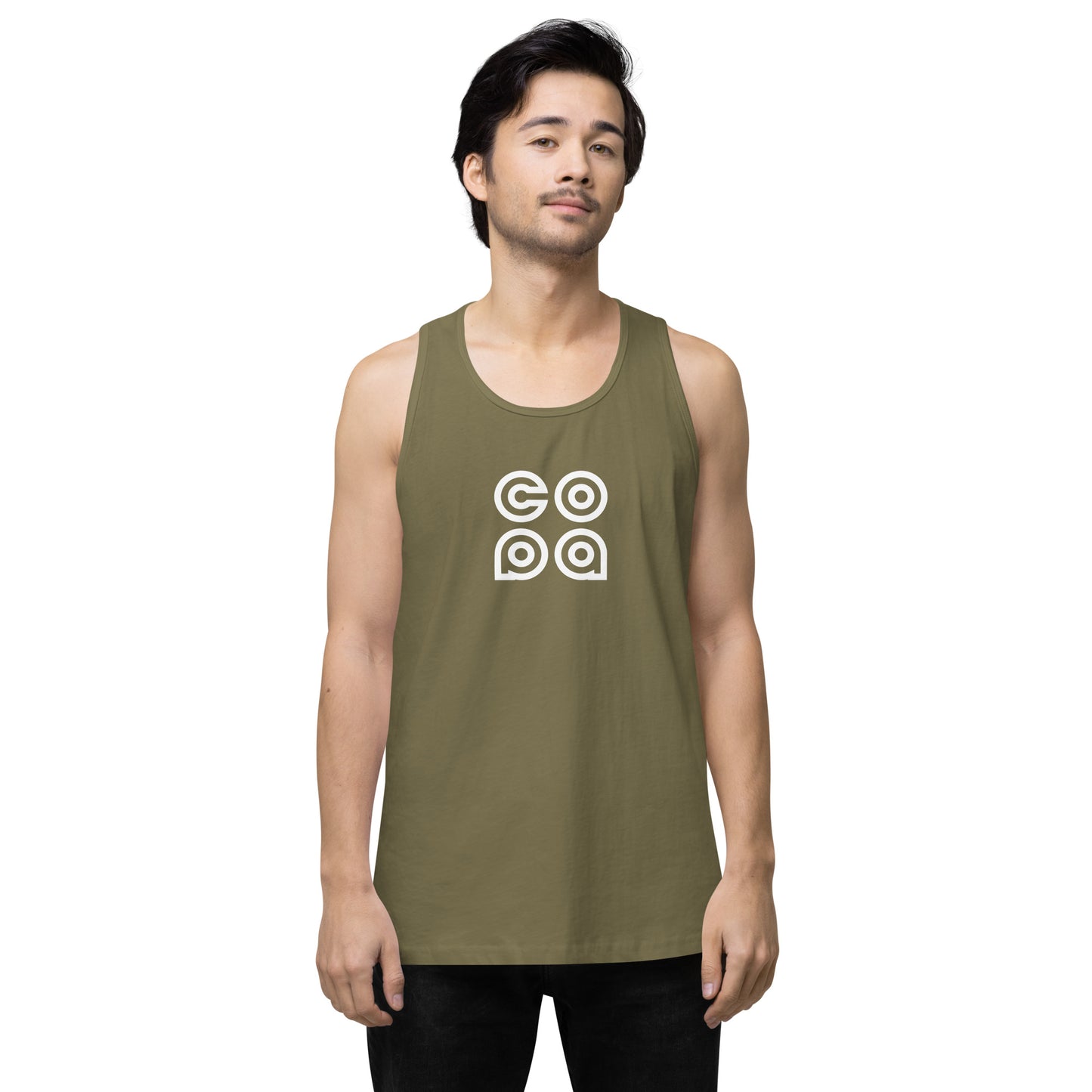 Performance Beach Work Out Logo Muscle Shirt Copa Beach Tennis - Olive