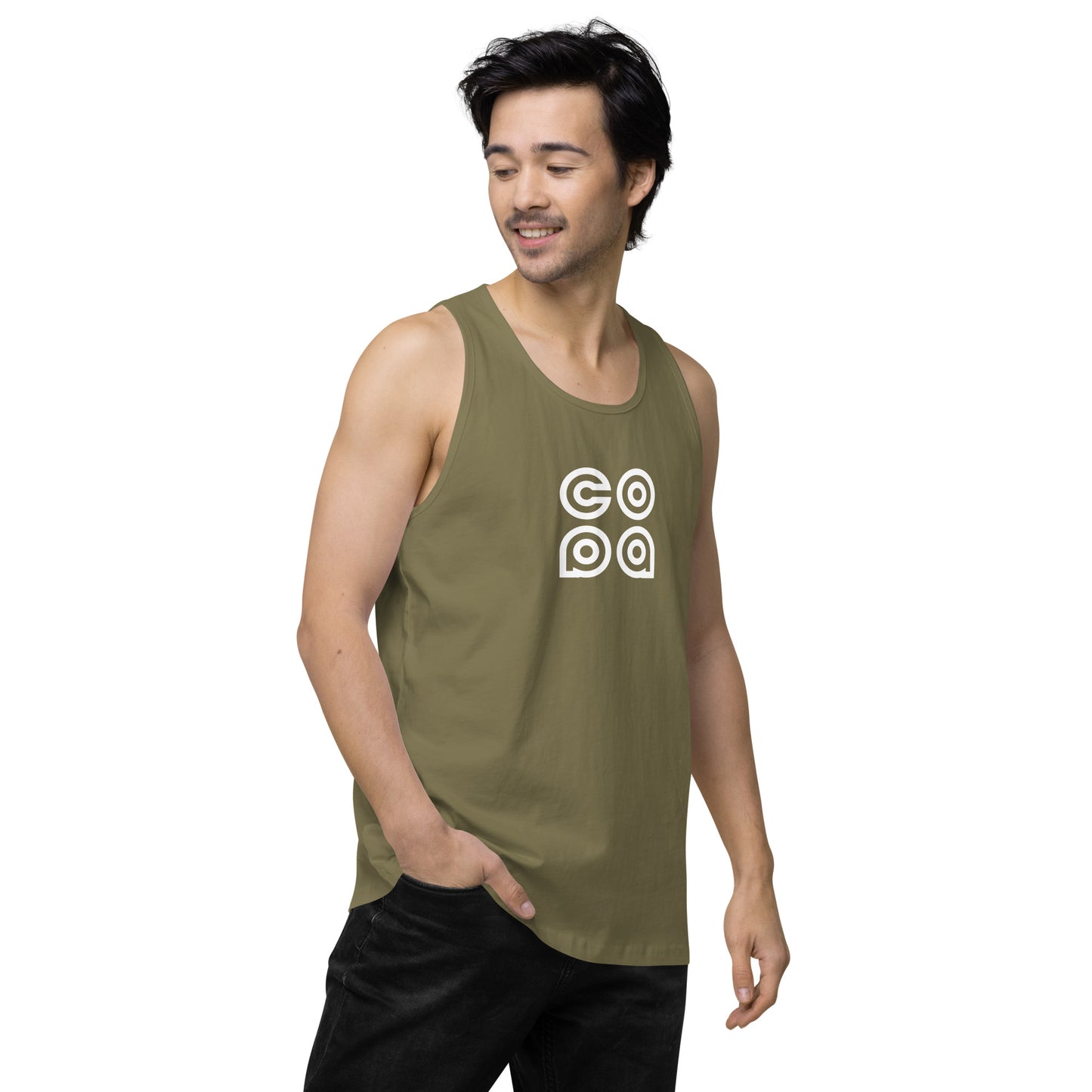 Performance Beach Work Out Logo Muscle Shirt Copa Beach Tennis - Olive