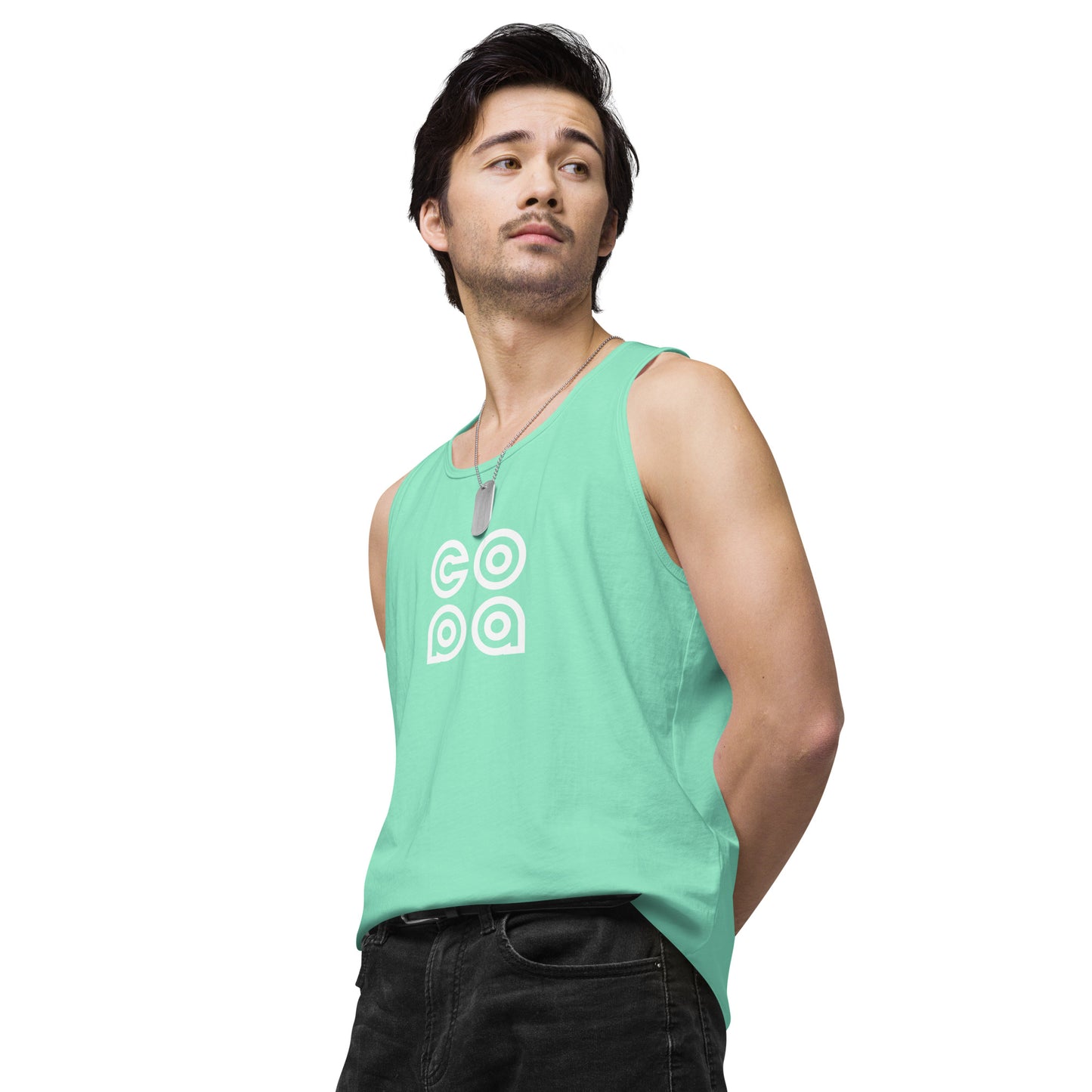 Performance Beach Work Out Logo Muscle Shirt Copa Beach Tennis - Mint