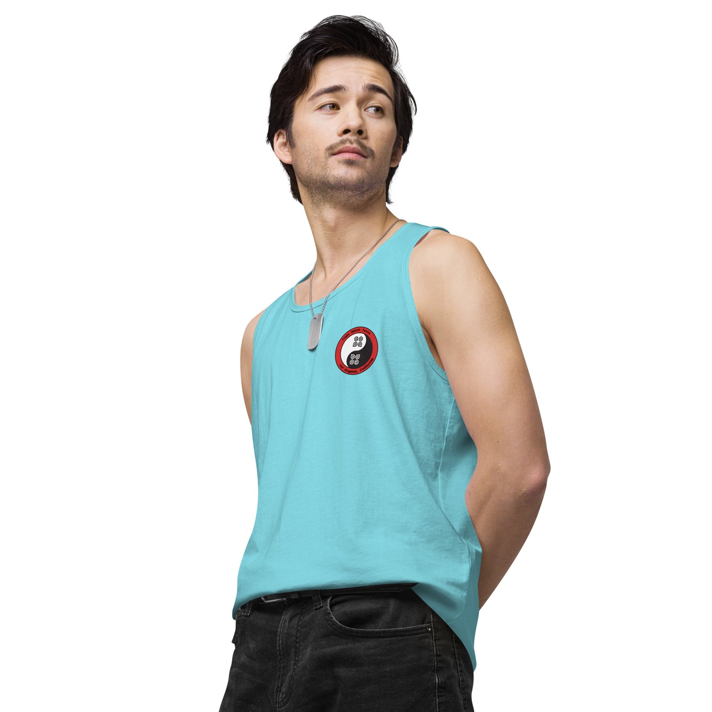 Yin Yang Performance Beach Work Out Muscle Shirt Copa Beach Tennis - Pacfic Blue