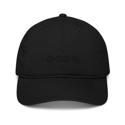 100% Organic Cotton Sand Court Hat Copa Beach Tennis Logo - Black