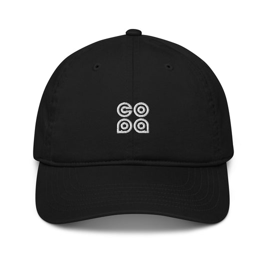 100% Organic Cotton Sand Court Hat Copa Beach Tennis Box Logo - Black