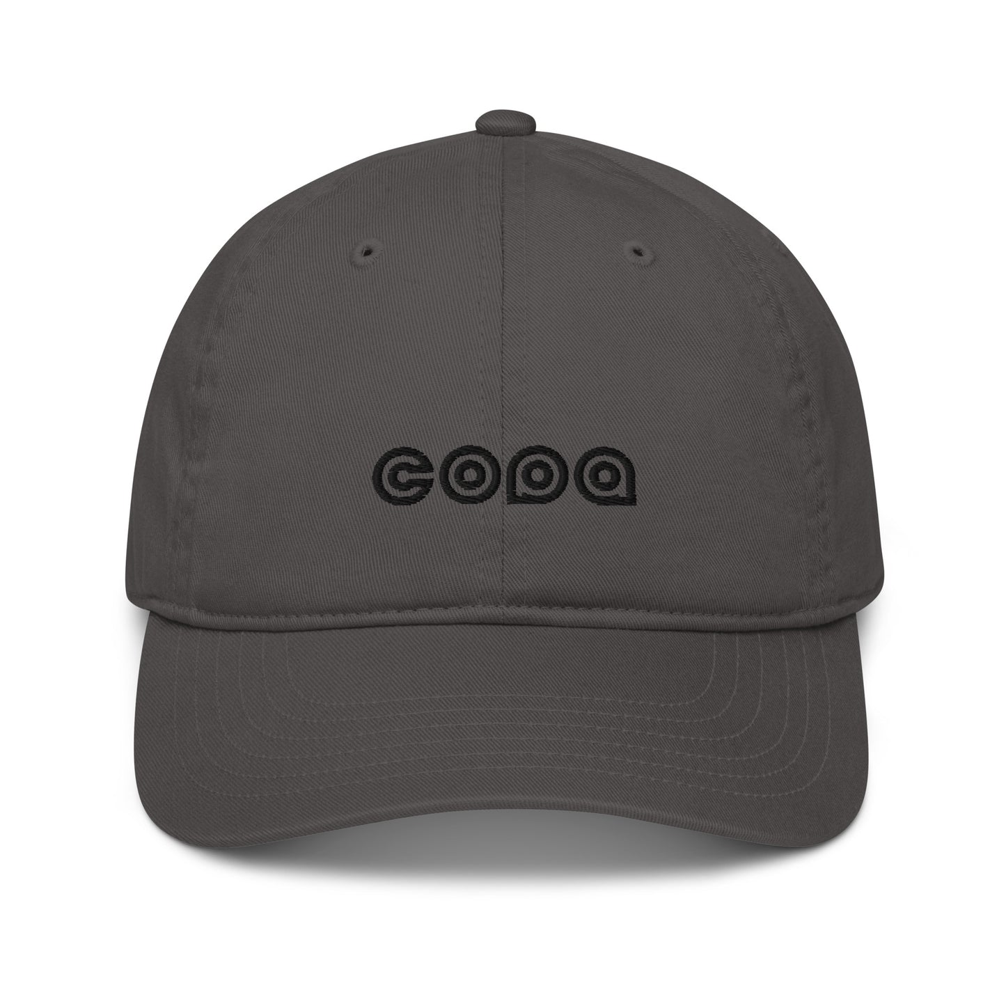 100% Organic Cotton Sand Court Hat Copa Beach Tennis Logo - Charcoal