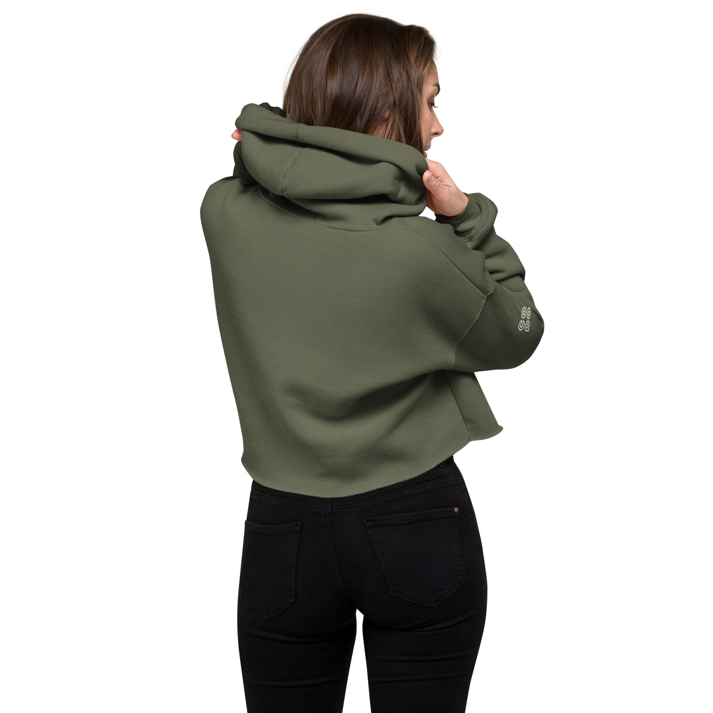 Drop Volley Crop Top Hoodie Copa Beach Tennis - Olive Green