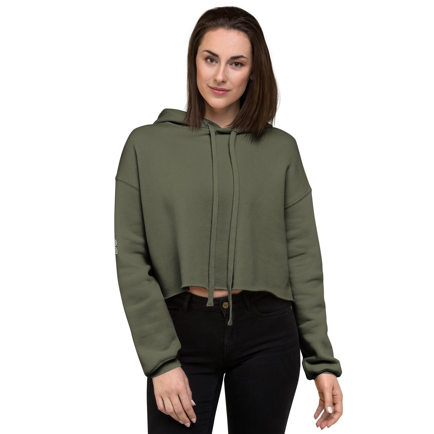 Drop Volley Crop Top Hoodie Copa Beach Tennis - Olive Green