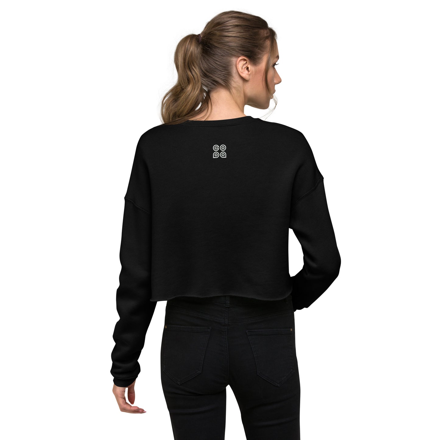 Crop Top Drop Shot Sweatshirt Copa Beach Tennis - Black