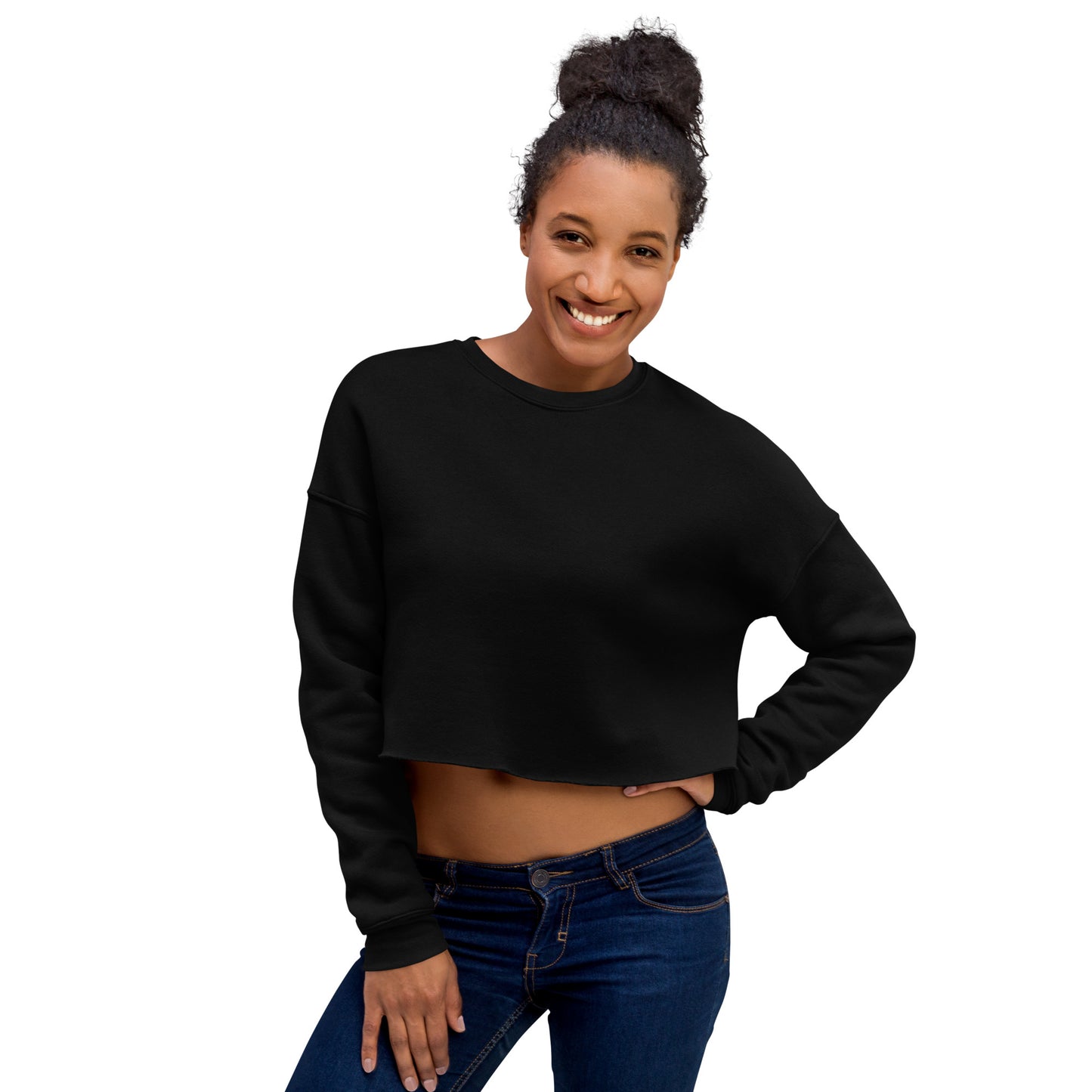 Crop Top Drop Shot Sweatshirt Copa Beach Tennis - Black