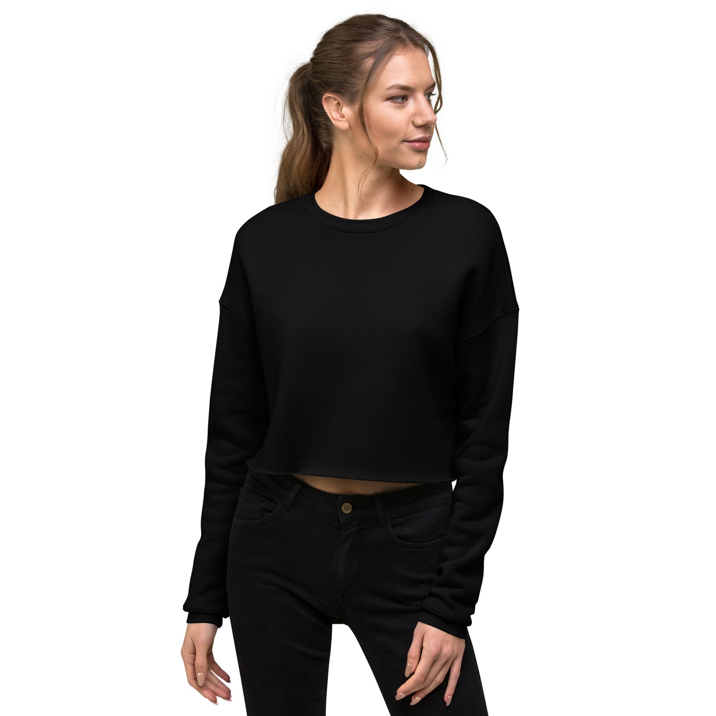 Crop Top Drop Shot Sweatshirt Copa Beach Tennis - Black