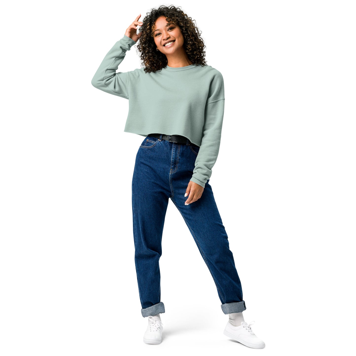 Crop Top Drop Shot Sweatshirt Copa Beach Tennis - Dusty Green